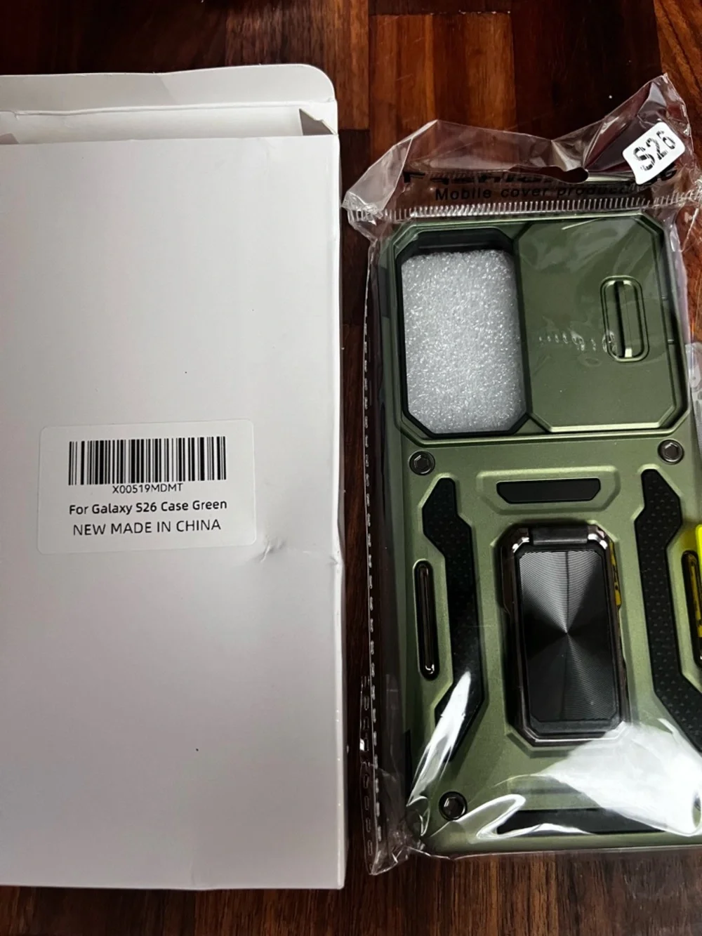 Samsung Galaxy S26 Rugged Green Phone Case with Kickstand - Not For S26 Ultra